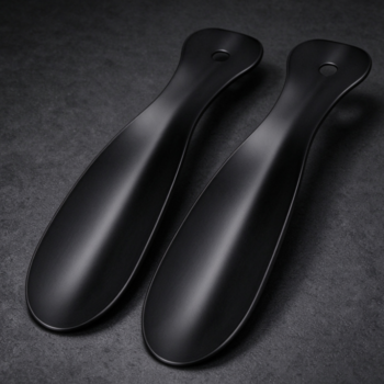 Matte Black Shoehorn (Set of 2) | Sleek & Lightweight | Everyday Footwear Aid