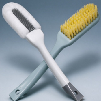 Dual-Color Shoe Brush Set | Long-Handled Soft Bristles | Targeted Cleaning for Uppers and Crevices
