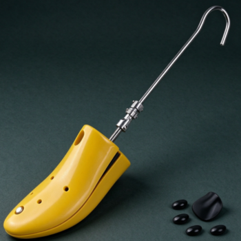 Yellow Adjustable Shoe Tree | Metal Hook | Multi-Size Stretching & Shaping