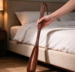 Handheld Solid Wood Long Shoehorn | Bedroom & Entryway | Effortless Shoe-Putting-On Aid
