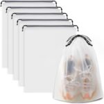6-Piece Set of Transparent Drawstring Shoe Bags – Waterproof Travel Shoe Storage