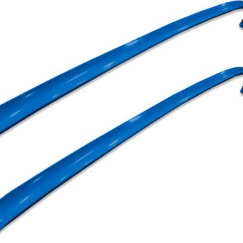 Blue Long Plastic Shoehorn (2-Pack) – One-Piece Molded Design