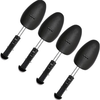 Set of 4 Adjustable Black Plastic Spring-Loaded Shoe Trees
