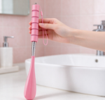 Pink Telescopic Shoehorn | Extended Metal Shaft | Portable Lanyard Design