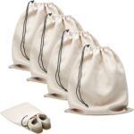 Drawstring Shoe Storage Bags (Pack of 4) – Soft Fabric Dust-Proof Bags for Closet Storage