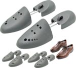 Grey Perforated Adjustable Plastic Shoe Tree with Hanging Hole – Shape-Retaining Last for Leather Shoes
