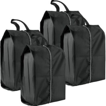4-Piece Travel Shoe Bag Set – Shoe Storage Bags with Handles and Durable Zippers
